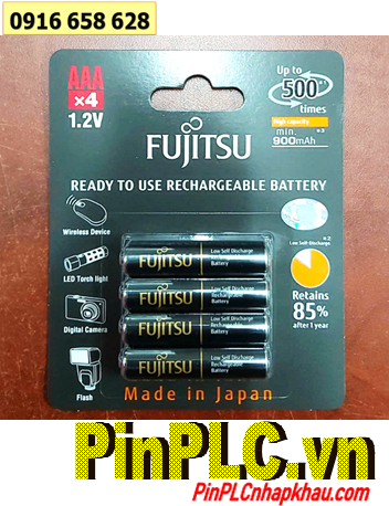 Fujitsu HR-4UTHCEX(4B); Pin sạc 1.2v AAA900mAh Fujitsu HR-4UTHCEX(4B) _Made in Japan _Vỉ 4viên